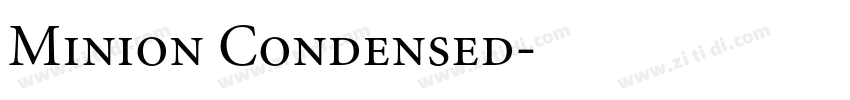 Minion Condensed字体转换